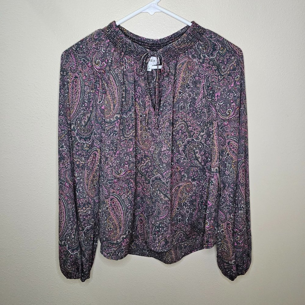 NWT Evereve Womens Navy/Orchid Blouse Size Small